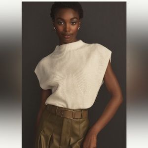 ANTHROPOLOGY ivory sweater shirt